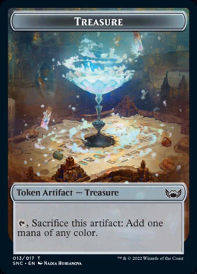 Treasure (013) // Wizard Double-Sided Token [Streets of New Capenna Tokens] | Game Master's Emporium (The New GME)