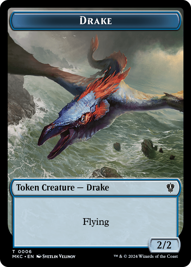 Drake // Koma's Coil Double-Sided Token [Murders at Karlov Manor Commander Tokens] | Game Master's Emporium (The New GME)
