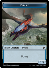 Drake // Cat Double-Sided Token [Murders at Karlov Manor Commander Tokens] | Game Master's Emporium (The New GME)