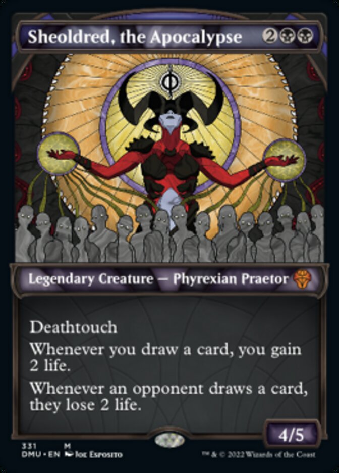 Sheoldred, the Apocalypse (Showcase Textured) [Dominaria United] | Game Master's Emporium (The New GME)