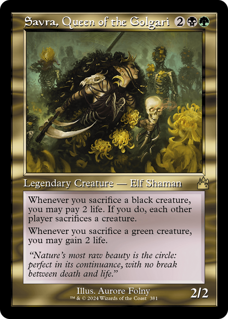 Savra, Queen of the Golgari (Retro Frame) [Ravnica Remastered] | Game Master's Emporium (The New GME)