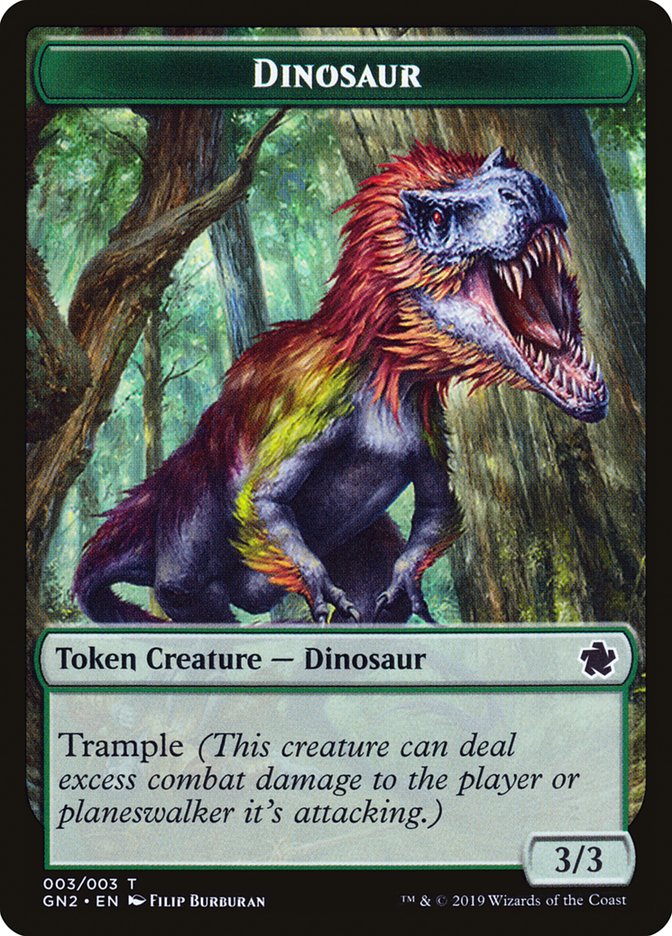 Soldier // Dinosaur Double-Sided Token [Game Night 2019 Tokens] | Game Master's Emporium (The New GME)