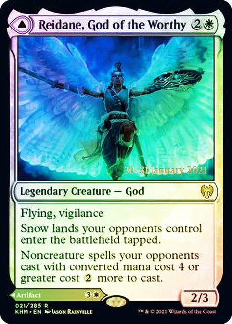Reidane, God of the Worthy // Valkmira, Protector's Shield [Kaldheim Prerelease Promos] | Game Master's Emporium (The New GME)