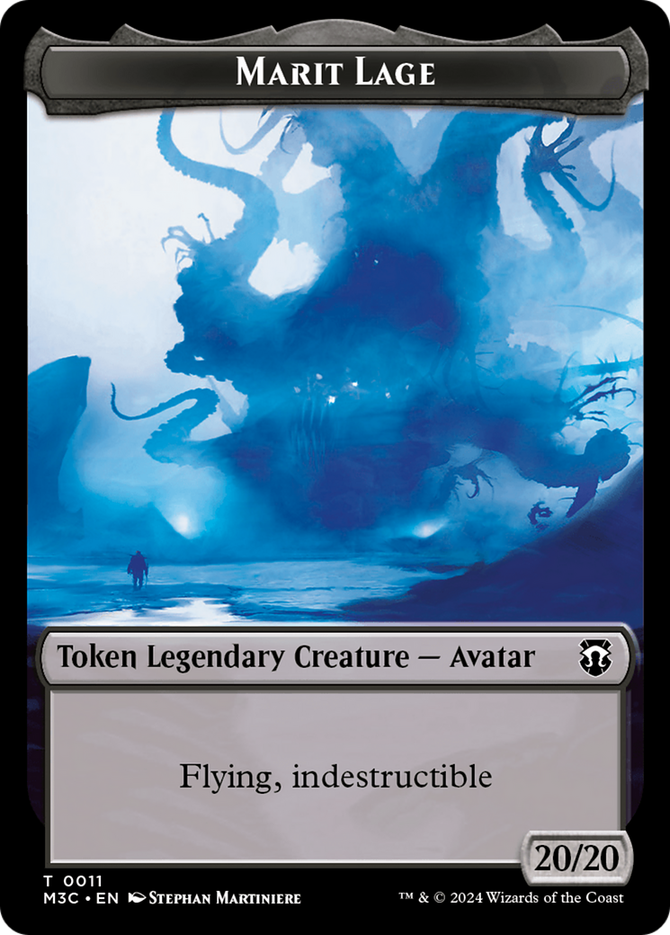 Marit Lage (Ripple Foil) // Sand Warrior Double-Sided Token [Modern Horizons 3 Commander Tokens] | Game Master's Emporium (The New GME)