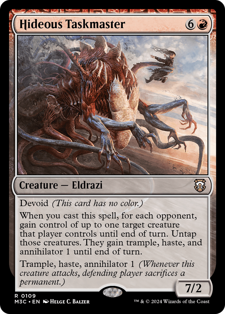 Hideous Taskmaster (Ripple Foil) [Modern Horizons 3 Commander] | Game Master's Emporium (The New GME)