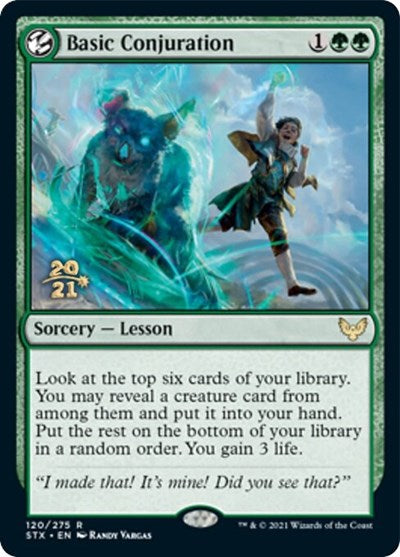Basic Conjuration [Strixhaven: School of Mages Prerelease Promos] | Game Master's Emporium (The New GME)