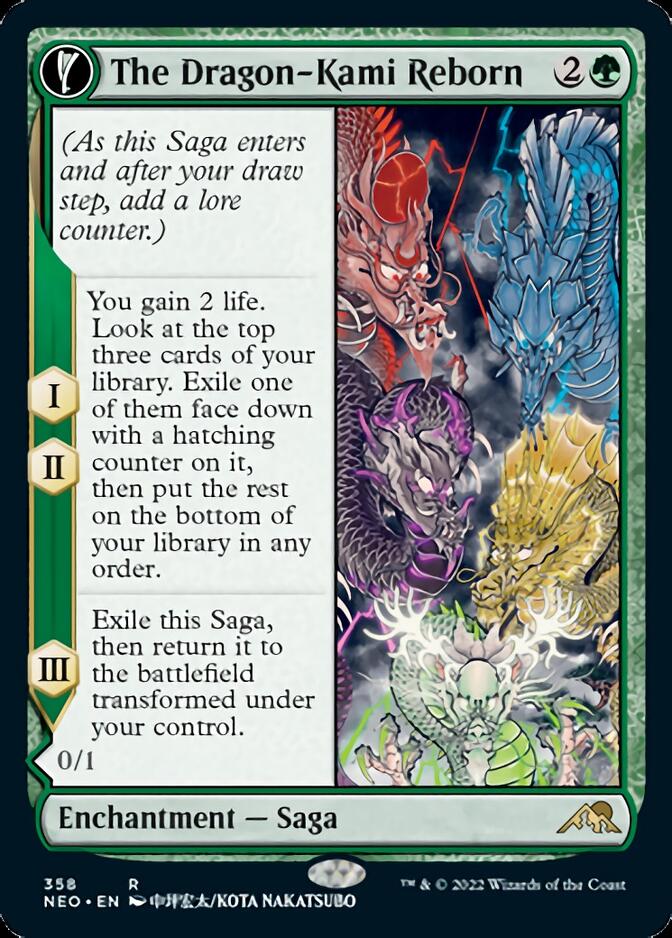 The Dragon-Kami Reborn // Dragon-Kami's Egg (Showcase Soft Glow) [Kamigawa: Neon Dynasty] | Game Master's Emporium (The New GME)