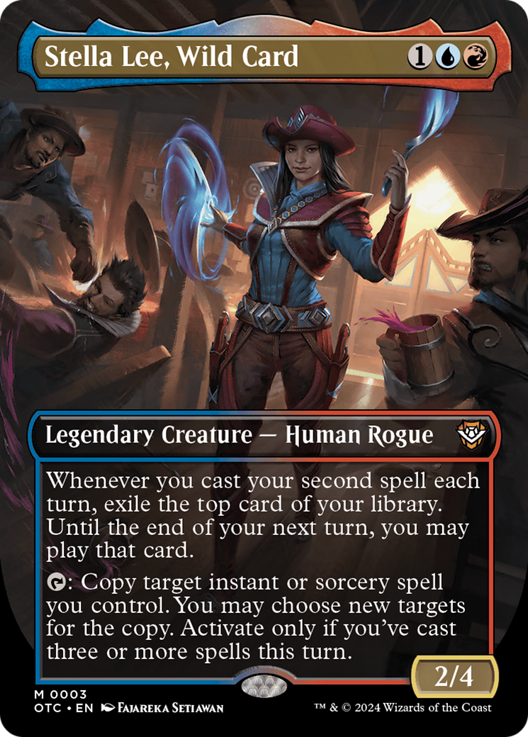 Stella Lee, Wild Card (Borderless) [Outlaws of Thunder Junction Commander] | Game Master's Emporium (The New GME)