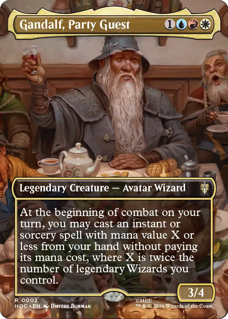 Gandalf, Party Guest (Borderless) [The Hobbit: Eternal-Legal] | Game Master's Emporium (The New GME)