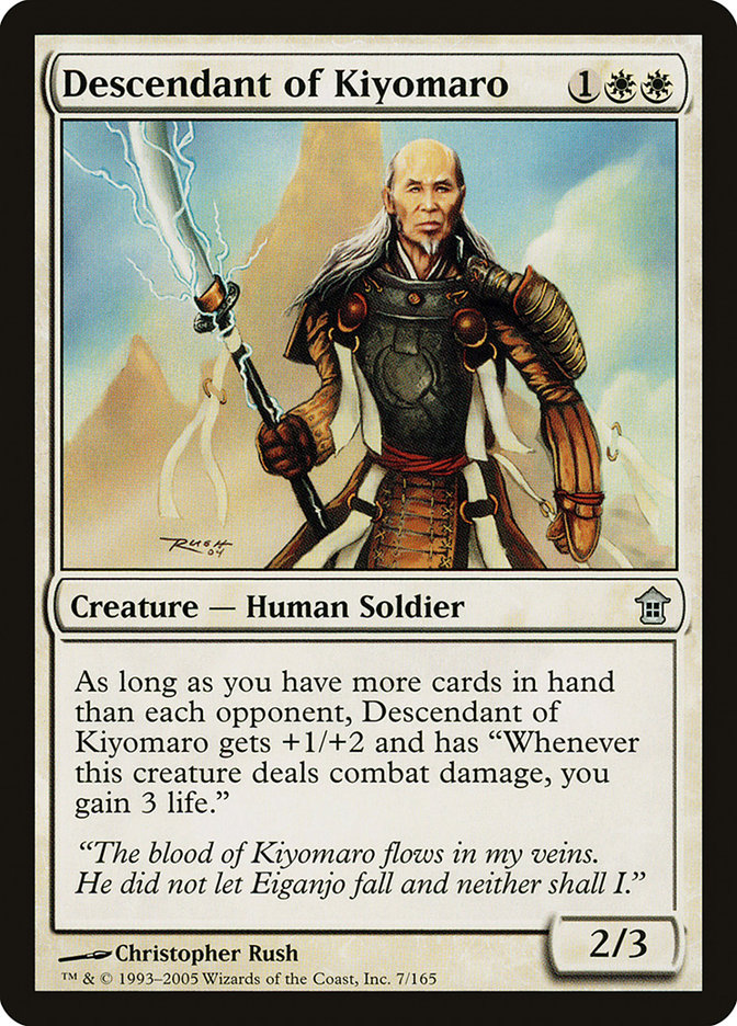 Descendant of Kiyomaro [Saviors of Kamigawa] | Game Master's Emporium (The New GME)