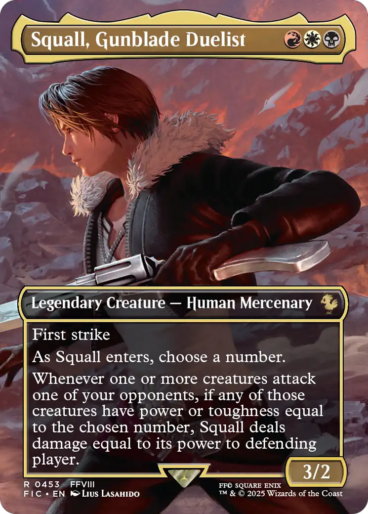 Squall, Gunblade Duelist (Borderless) [FINAL FANTASY Commander] | Game Master's Emporium (The New GME)