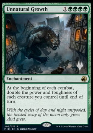 Unnatural Growth (Promo Pack) [Innistrad: Midnight Hunt Promos] | Game Master's Emporium (The New GME)