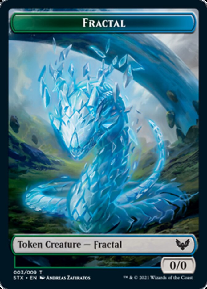 Fractal // Lukka, Wayward Bonder Emblem Double-Sided Token [Strixhaven: School of Mages Tokens] | Game Master's Emporium (The New GME)