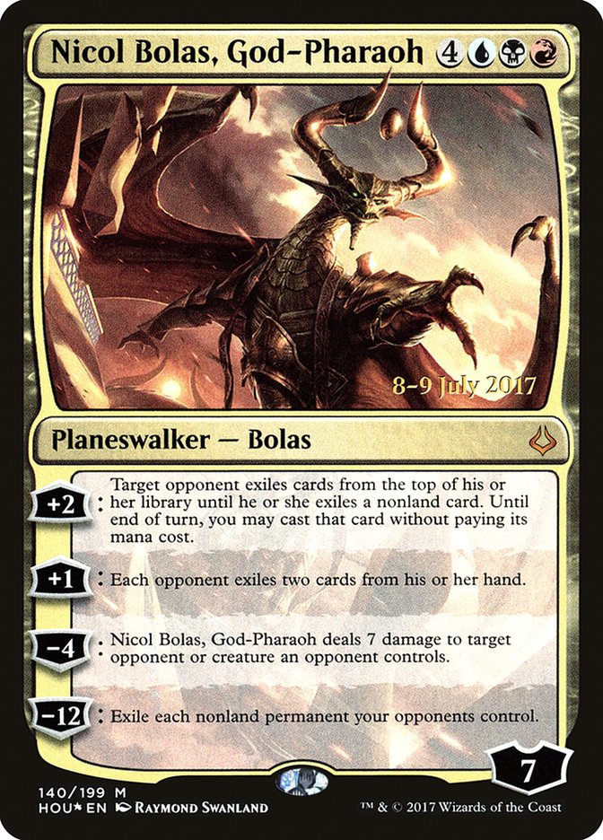 Nicol Bolas, God-Pharaoh [Hour of Devastation Prerelease Promos] | Game Master's Emporium (The New GME)
