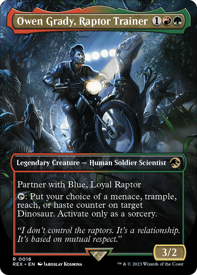 Owen Grady, Raptor Trainer (Borderless) [Jurassic World Collection] | Game Master's Emporium (The New GME)
