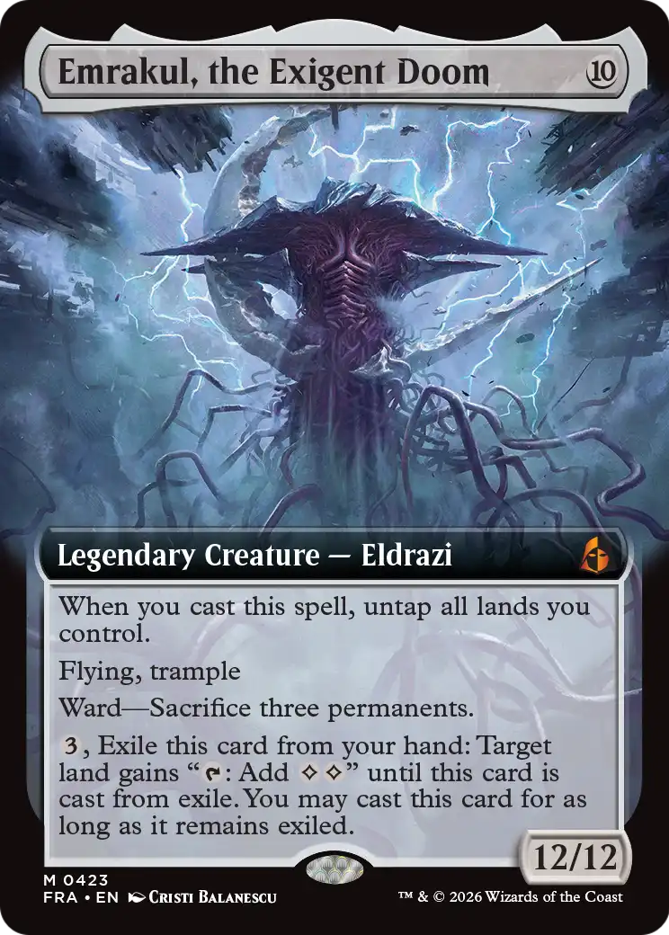 Emrakul, the Exigent Doom (Extended Art) [Reality Fracture] | Game Master's Emporium (The New GME)