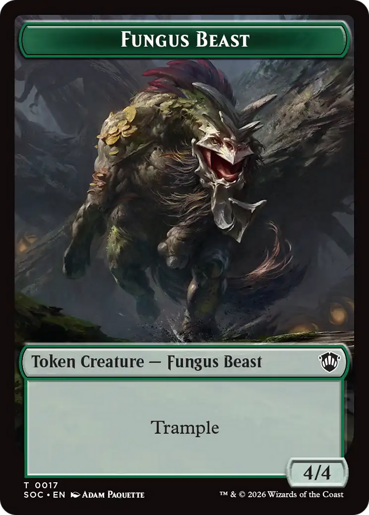 Goat // Fungus Beast Double-Sided Token [Secrets of Strixhaven Commander Tokens] | Game Master's Emporium (The New GME)