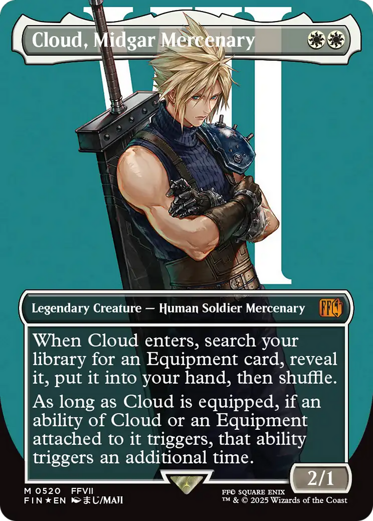 Cloud, Midgar Mercenary (Borderless) (Surge Foil) [FINAL FANTASY] | Game Master's Emporium (The New GME)