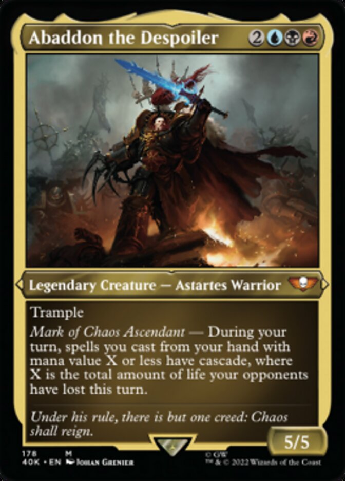 Abaddon the Despoiler (Display Commander) (Surge Foil) [Warhammer 40,000] | Game Master's Emporium (The New GME)