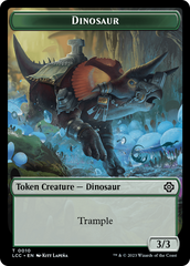 Dinosaur Beast // Dinosaur Double-Sided Token [The Lost Caverns of Ixalan Commander Tokens] | Game Master's Emporium (The New GME)