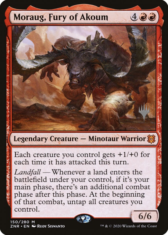 Moraug, Fury of Akoum (Promo Pack) [Zendikar Rising Promos] | Game Master's Emporium (The New GME)