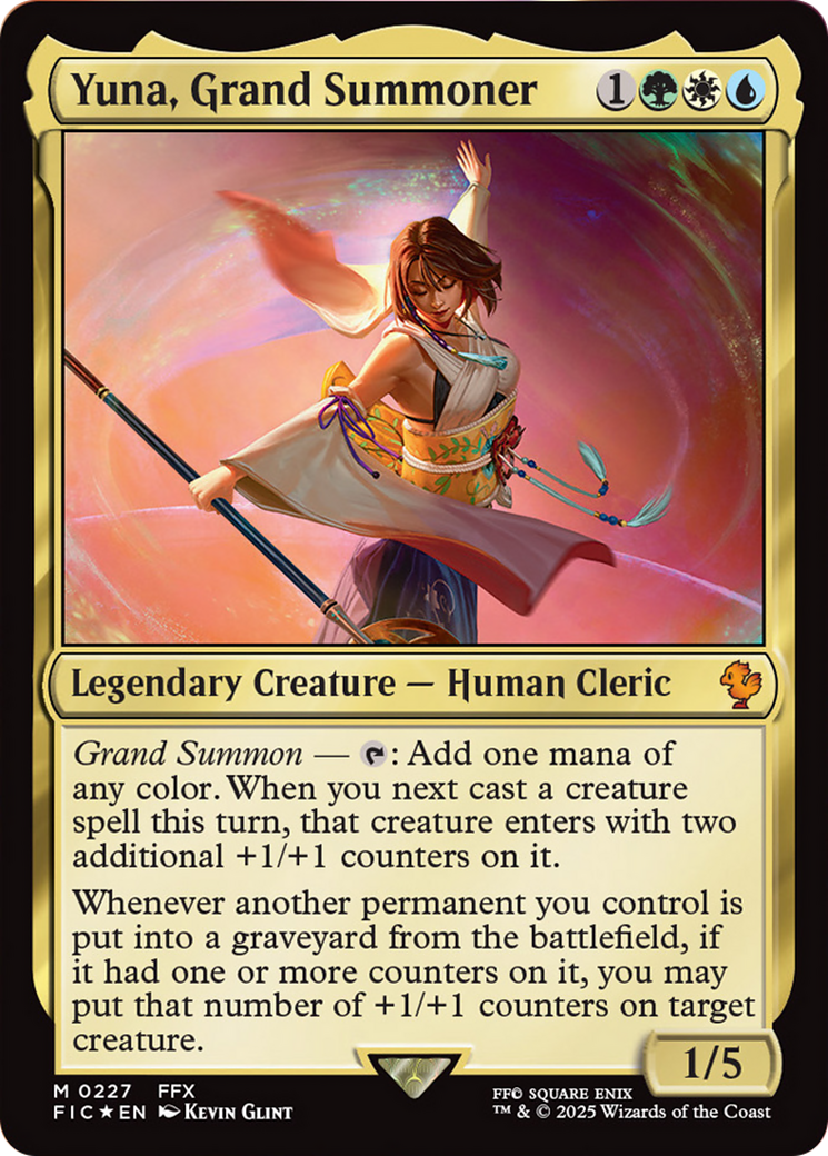 Yuna, Grand Summoner (Surge Foil) [FINAL FANTASY Commander] | Game Master's Emporium (The New GME)