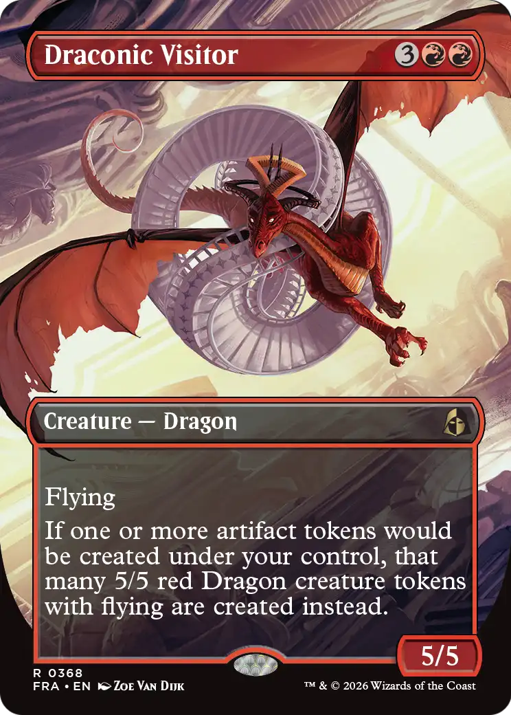 Draconic Visitor (Borderless) [Reality Fracture] | Game Master's Emporium (The New GME)