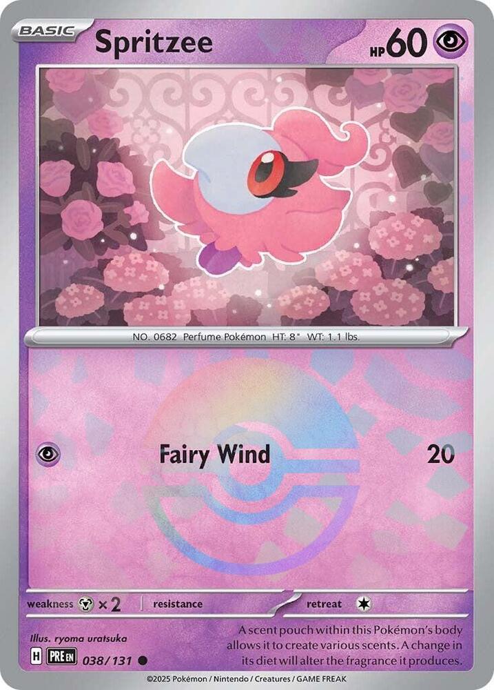 Spritzee (038/131) (Poke Ball Pattern) [Scarlet & Violet: Prismatic Evolutions] | Game Master's Emporium (The New GME)