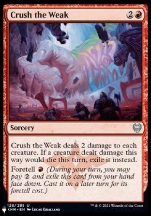 Crush the Weak [The List] | Game Master's Emporium (The New GME)
