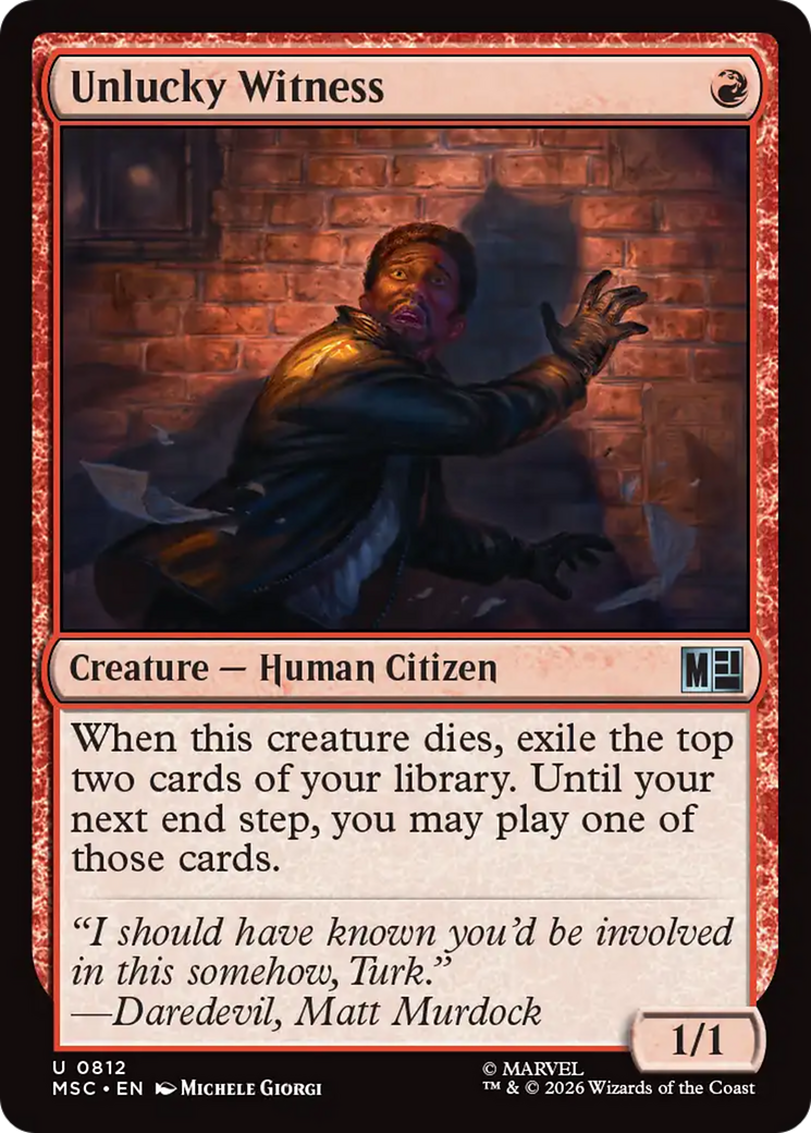 Unlucky Witness [Marvel Super Heroes Commander] | Game Master's Emporium (The New GME)