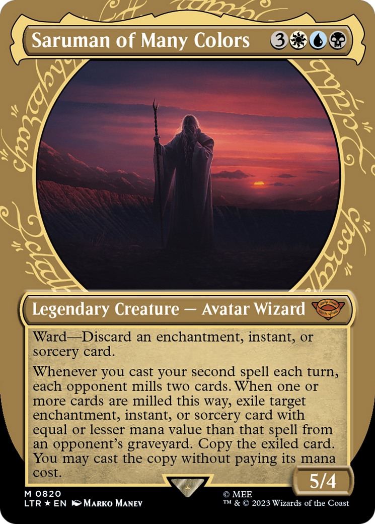 Saruman of Many Colors (Showcase) (Surge Foil) [The Lord of the Rings: Tales of Middle-Earth] | Game Master's Emporium (The New GME)