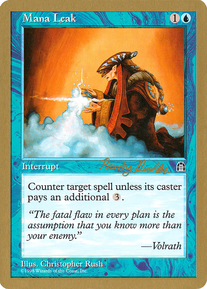 Mana Leak (Randy Buehler) [World Championship Decks 1998] | Game Master's Emporium (The New GME)
