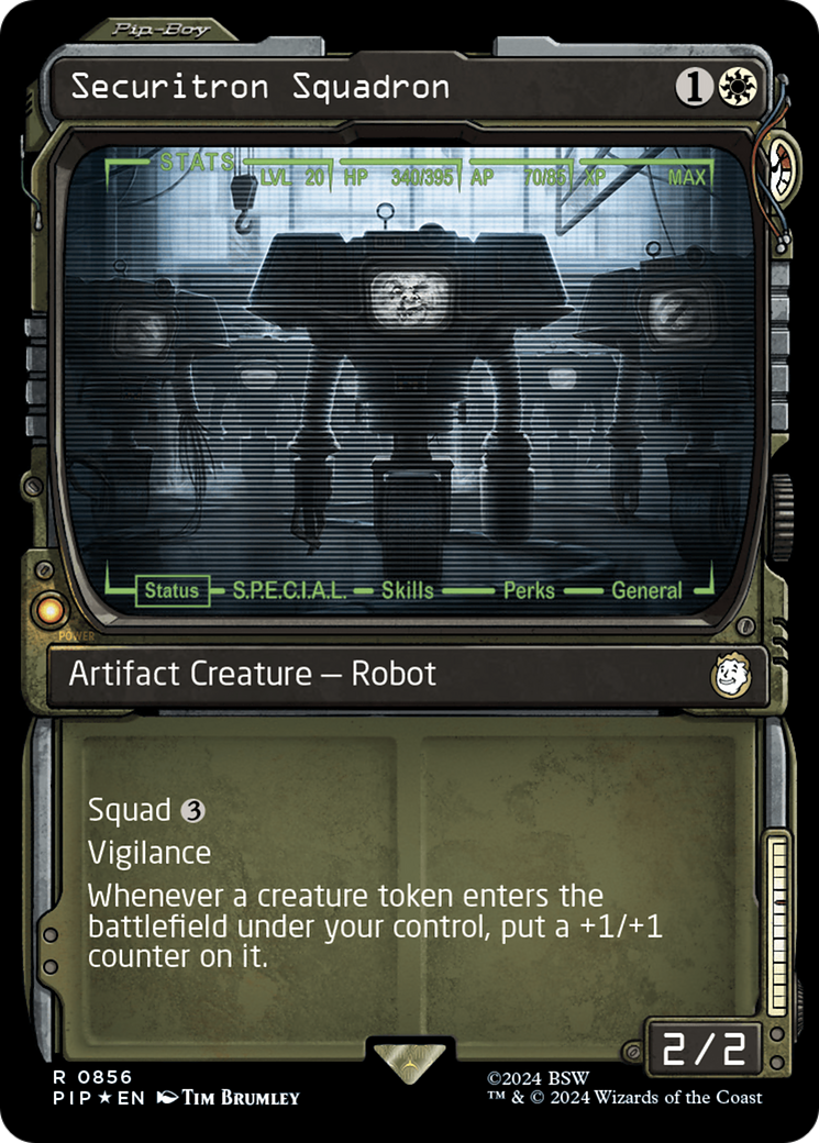 Securitron Squadron (Showcase) (Surge Foil) [Fallout] | Game Master's Emporium (The New GME)