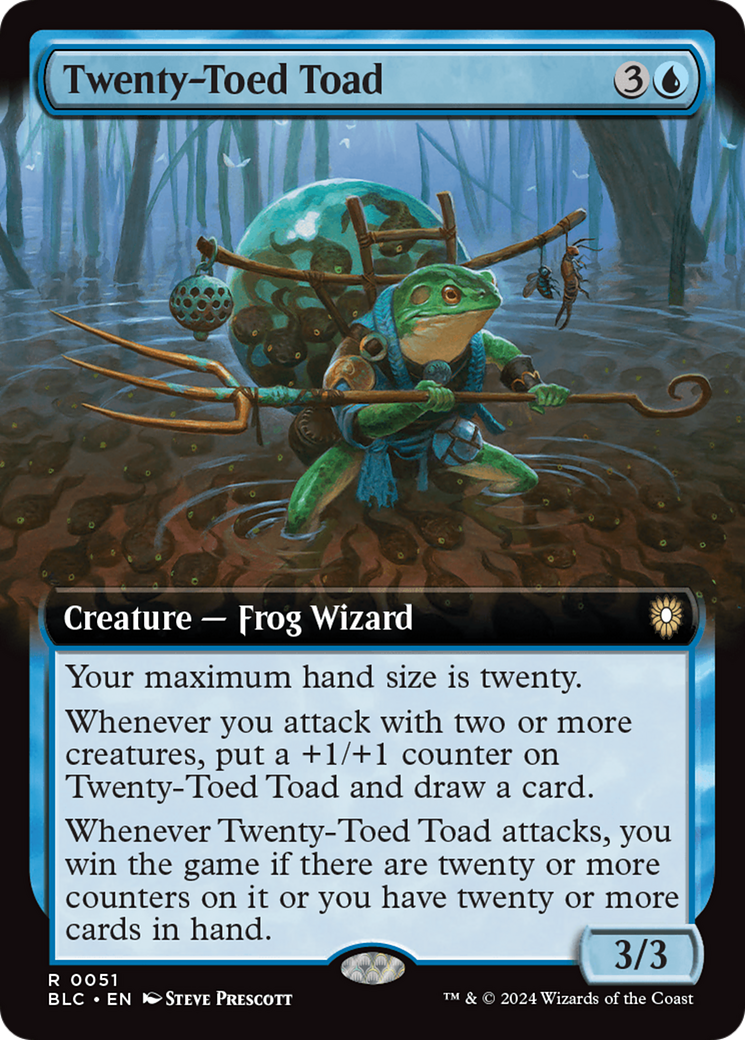 Twenty-Toed Toad (Extended Art) [Bloomburrow Commander] | Game Master's Emporium (The New GME)