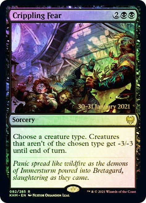 Crippling Fear [Kaldheim Prerelease Promos] | Game Master's Emporium (The New GME)