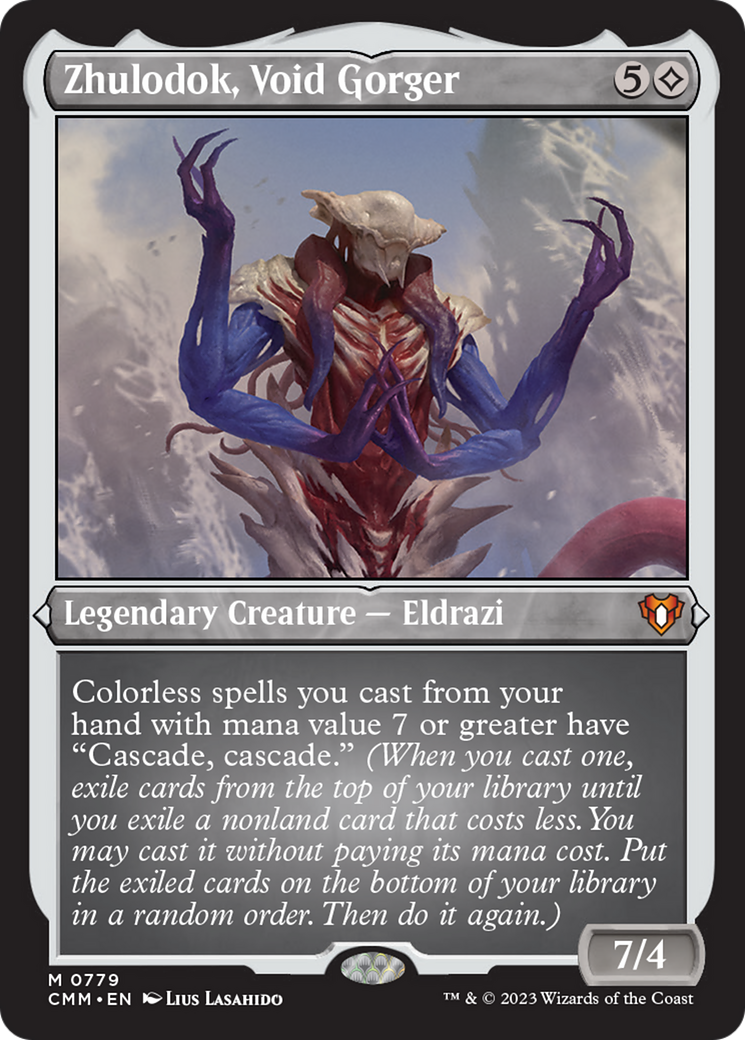Zhulodok, Void Gorger (Display Commander) (Foil Etched) [Commander Masters] | Game Master's Emporium (The New GME)