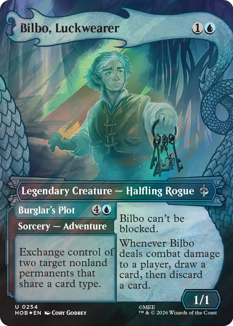 Bilbo, Luckwearer (Showcase) (Surge Foil) [The Hobbit] | Game Master's Emporium (The New GME)