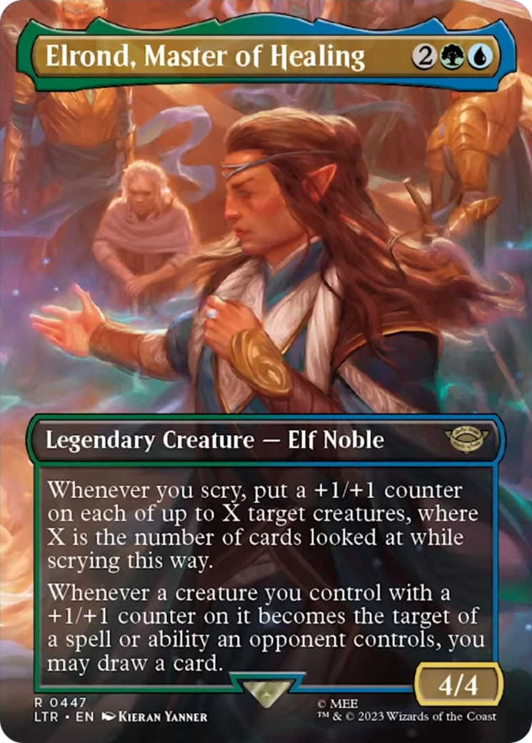 Elrond, Master of Healing (Borderless Alternate Art) [The Lord of the Rings: Tales of Middle-Earth] | Game Master's Emporium (The New GME)