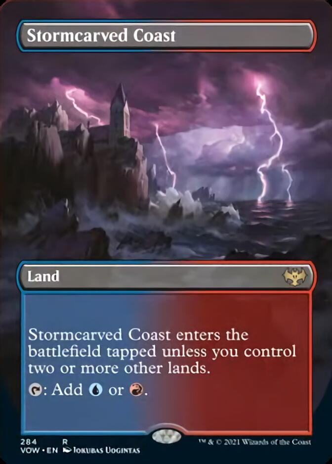 Stormcarved Coast (Borderless Alternate Art) [Innistrad: Crimson Vow] | Game Master's Emporium (The New GME)