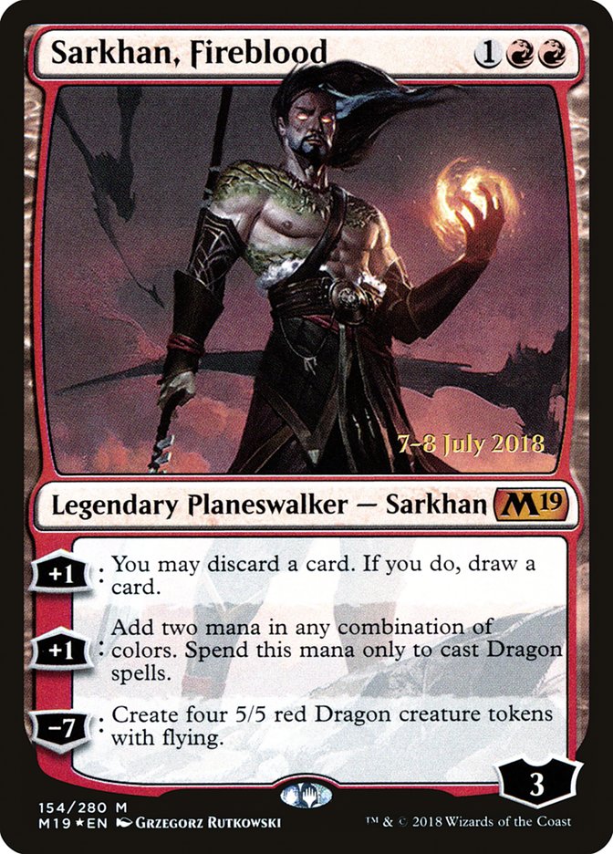 Sarkhan, Fireblood [Core Set 2019 Prerelease Promos] | Game Master's Emporium (The New GME)