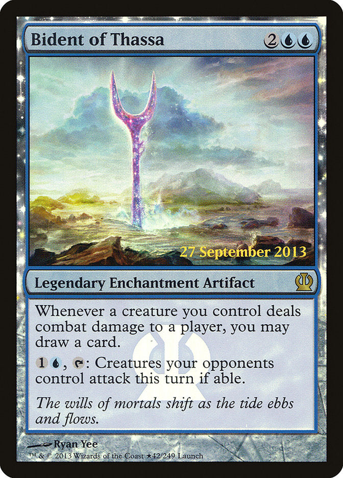 Bident of Thassa (Prerelease) [Theros Promos] | Game Master's Emporium (The New GME)