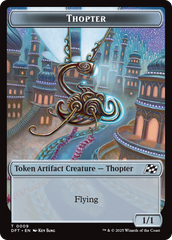 Golem (0015) // Thopter (0009) Double-Sided Token [Aetherdrift Commander Tokens] | Game Master's Emporium (The New GME)