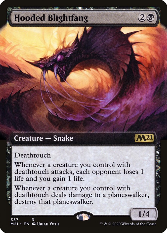 Hooded Blightfang (Extended Art) [Core Set 2021] | Game Master's Emporium (The New GME)