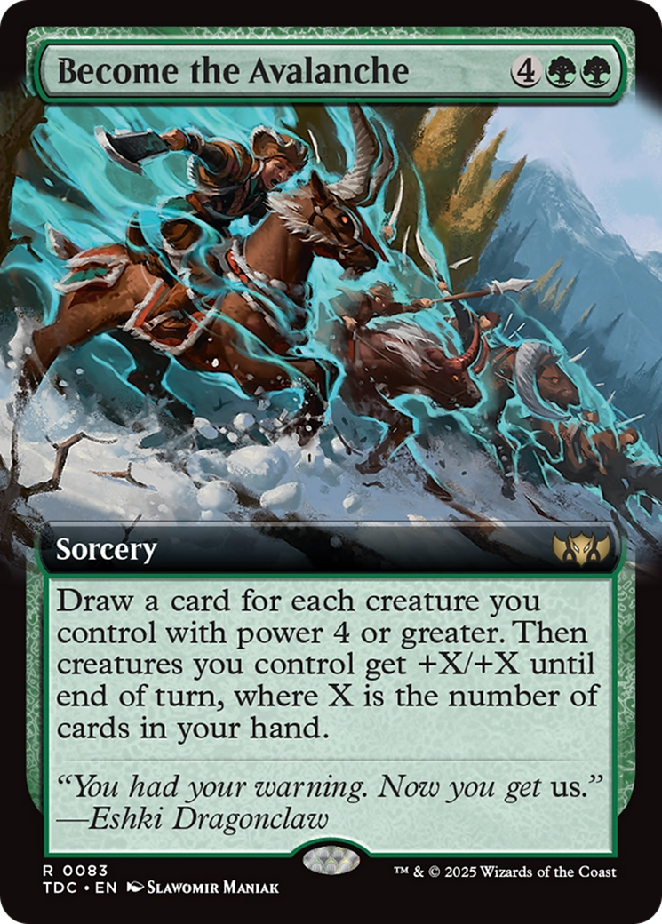 Become the Avalanche (Extended Art) [Tarkir: Dragonstorm Commander] | Game Master's Emporium (The New GME)