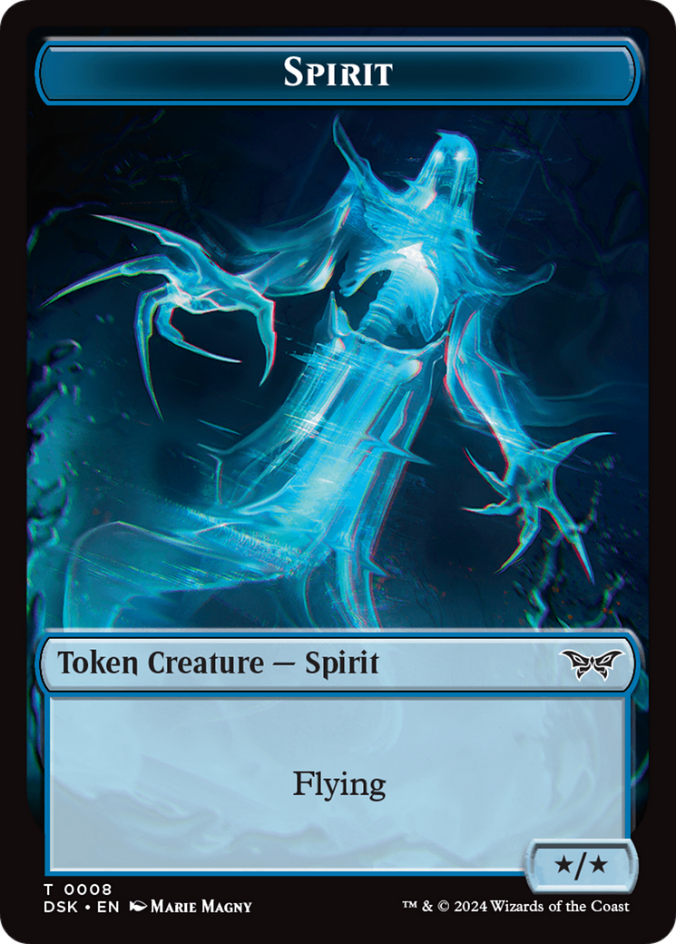 Spirit (0008) // Gremlin Double-Sided Token [Duskmourn: House of Horror Tokens] | Game Master's Emporium (The New GME)