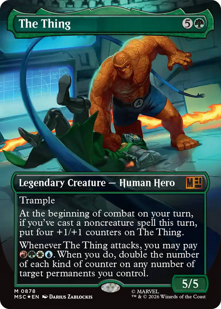 The Thing (Borderless) (Surge Foil) [Marvel Super Heroes Commander] | Game Master's Emporium (The New GME)