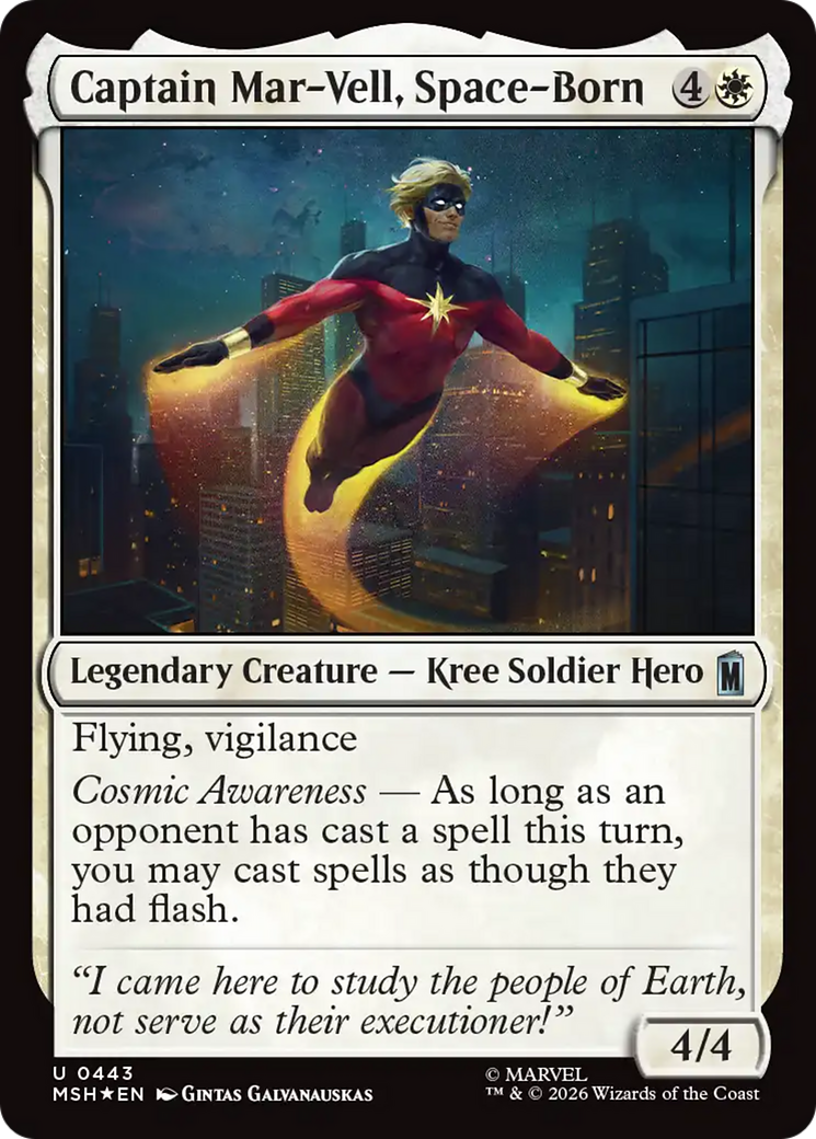 Captain Mar-Vell, Space-Born (Surge Foil) [Marvel Super Heroes] | Game Master's Emporium (The New GME)