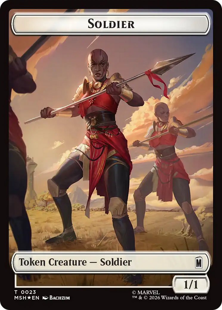 Copy // Soldier Double-Sided Token (Surge Foil) [Marvel Super Heroes Commander Tokens] | Game Master's Emporium (The New GME)
