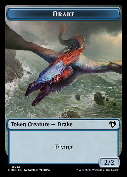 Spirit (0010) // Drake Double-Sided Token [Commander Masters Tokens] | Game Master's Emporium (The New GME)