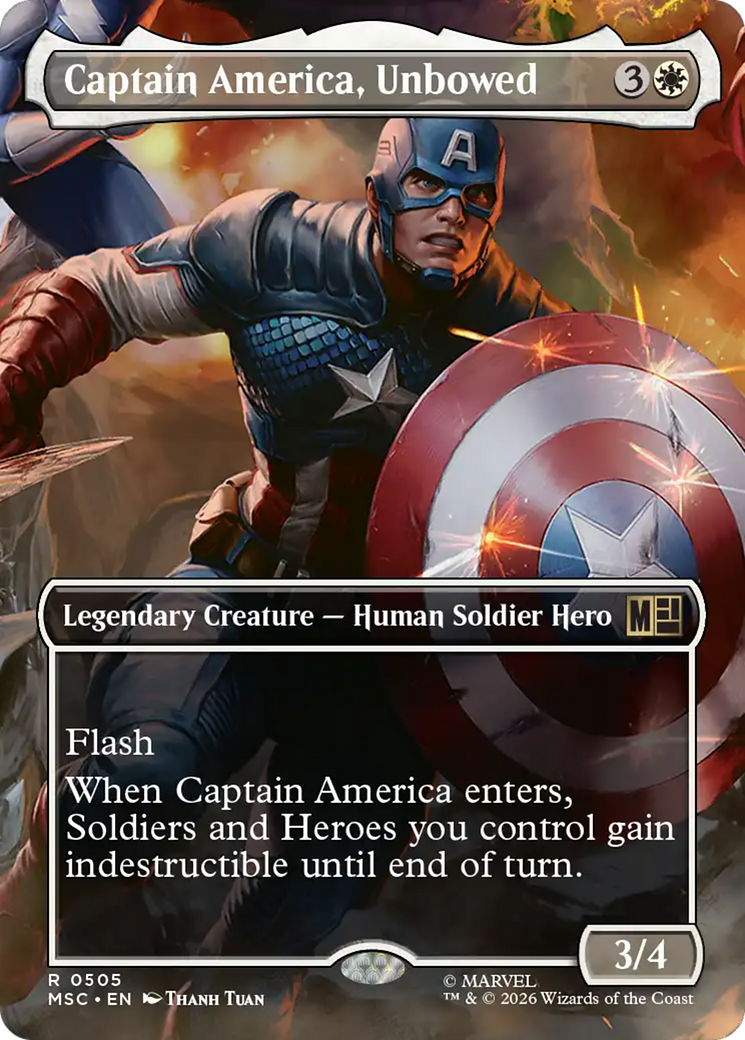 Captain America, Unbowed (Borderless) [Marvel Super Heroes Commander] | Game Master's Emporium (The New GME)